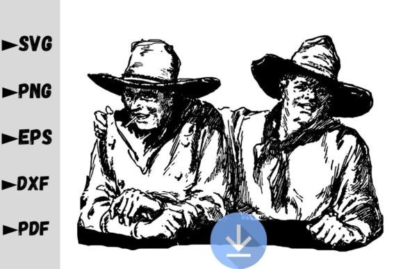 Two Cowboy Friends SVG, Western Cowboy