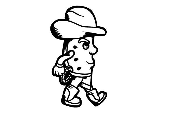 Watermelon Slice Cowboy Line Art Review