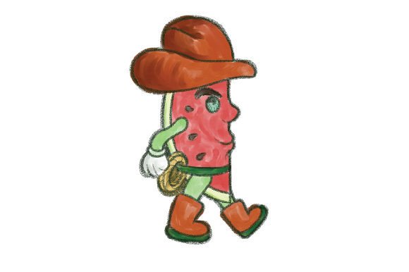 Watermelon Slice Cowboy Watercolor Review