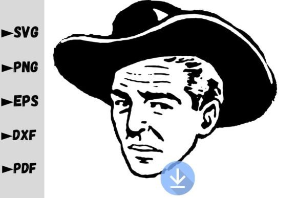 Western Cowboy Hat SVG, Cowboy Head SVG