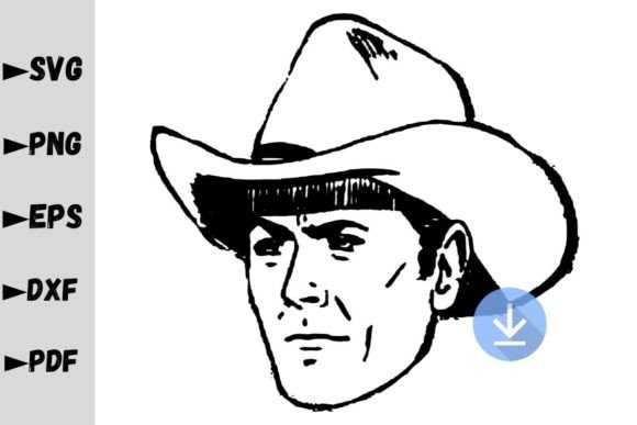 Western Cowboy Hat SVG, Cowboy Head SVG