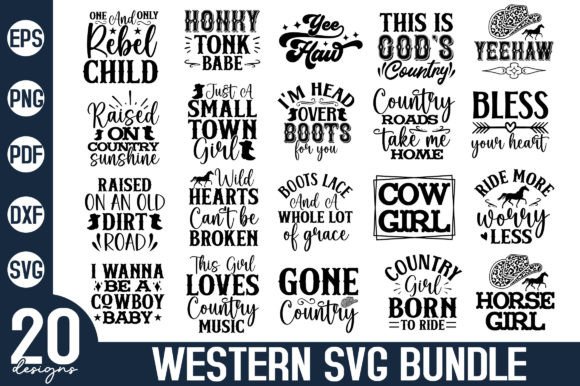 Western Svg Bundle, Cowboy and Cow Girl